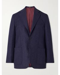 Rubinacci - Darted Flecked Wool-Herringbone Suit Jacket - Lyst