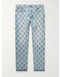 GALLERY DEPT. - Jeans slim-fit in denim stampato con frange Cage 5001 - Lyst