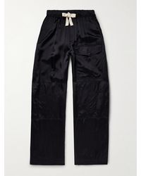 Dries Van Noten - Pannoch Wide-Leg Satin Drawstring Cargo Trousers - Lyst