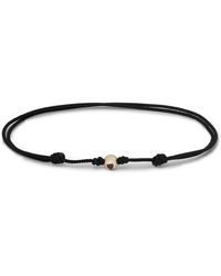 Luis Morais Cord, 14-karat Gold And Ruby Bracelet - Black