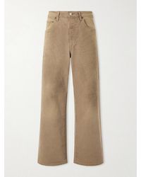 Ssstein - Straight-leg Distressed Cotton Trousers - Lyst