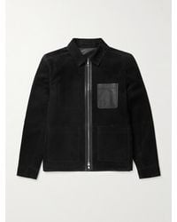 MR P. - Leather-Trimmed Suede Jacket - Lyst