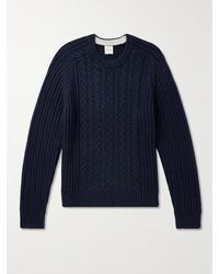 Paul Smith - Cable-knit Cotton And Cashmere-blend Sweater - Lyst