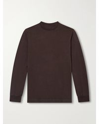 Casey Casey - Felix Gabardine-Trimmed Cotton-Jersey T-Shirt - Lyst