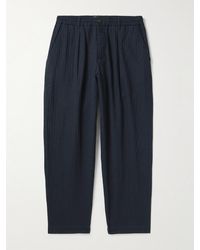 Universal Works - Straight-leg Herringbone Brushed Cotton And Wool-blend Trousers - Lyst