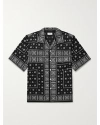 The Real McCoys Bandana-print Cotton Shirt - Black