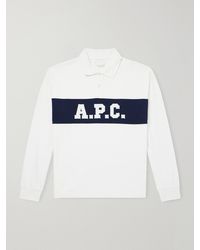 A.P.C. - Alexis Logo-embroidered Cotton-jersey Polo Shirt - Lyst