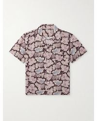 Bode - Wisteria Camp-collar Printed Cotton And Silk-blend Shirt - Lyst