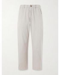 Remi Relief - Straight-Leg Cotton-Twill Trousers - Lyst
