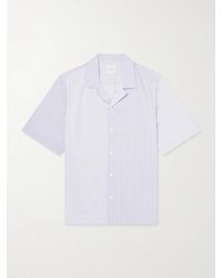 Paul Smith - Camp-Collar Striped Cotton-Poplin Shirt - Lyst