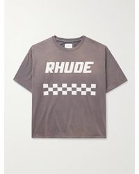 Rhude - Off Road Logo-print Cotton-jersey T-shirt - Lyst