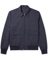 MR P. - Pinstriped Wool And Silk-blend Blouson Jacket - Lyst