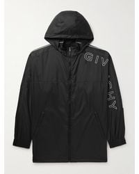 Givenchy - Logo-Embroidered Shell Hooded Jacket - Lyst