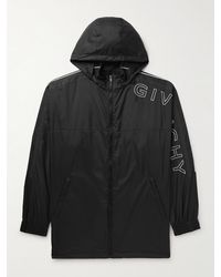 Givenchy - Logo-embroidered Shell Hooded Jacket - Lyst