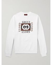 Gucci - Sweatshirt aus Baumwoll-Jersey mit Logoprint - Lyst