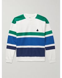 Isabel Marant - Meyoan Logo-flocked Striped Cotton-blend Jersey Sweatshirt - Lyst