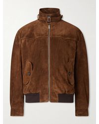 McQueen - Panelled Suede Harrington Jacket - Lyst