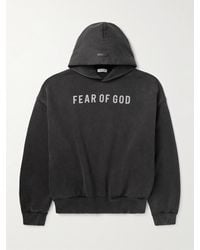 Fear Of God - Printed Cotton-Jersey Hoodie - Lyst