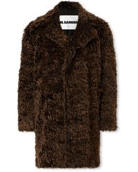 Jil Sander - Oversized Mohair And Cotton-blend Coat - Lyst