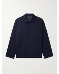 A.P.C. - Cotton-Seersucker Overshirt - Lyst