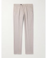Massimo Alba - Winch2 schmal und gerade geschnittene Hose aus Twill aus einer Baumwollmischung - Lyst