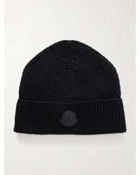 Moncler - Logo-Appliquéd Wool And Cashmere-Blend Beanie - Lyst