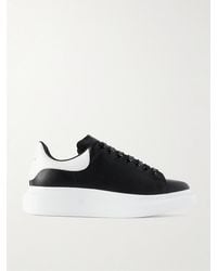 McQueen - Exaggerated-Sole Studded Leather Sneakers - Lyst