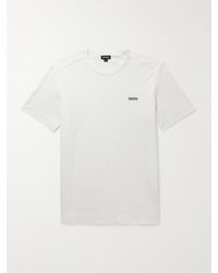Zegna - Slim-fit Logo-embroidered Cotton-jersey T-shirt - Lyst