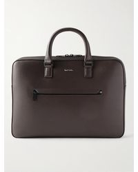 Paul Smith Embossed Leather Briefcase - Brown