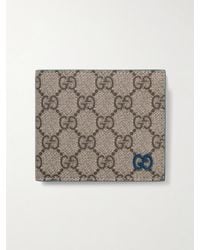 Gucci - GG Supreme Monogrammed Coated-canvas And Full-grain Leather Billfold Wallet - Lyst