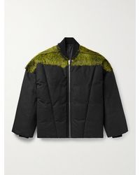 Rick Owens - Calf Hair-Trimmed Cotton-Canvas Down Jacket - Lyst