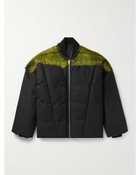 Rick Owens - Calf Hair-Trimmed Cotton-Canvas Down Jacket - Lyst