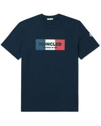 Moncler - Slim-fit Logo-print Cotton-jersey T-shirt - Lyst