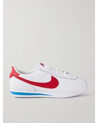 Nike - Cortez Mesh-trimmed Leather Sneakers - Lyst