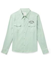 Visvim - Four Corners Logo-Embroidered Canvas Western Shirt - Lyst