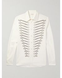 Alexander McQueen - Schmal geschnittenes bedrucktes Hemd aus Popeline aus Seide - Lyst
