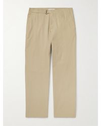 LE17SEPTEMBRE - Straight-leg Cotton-blend Twill Trousers - Lyst