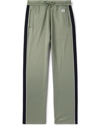 Loewe - Straight-Leg Logo-Embroidered Herringbone-Striped Tech-Jersey Track Pants - Lyst