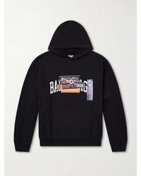 Balenciaga - Logo-Detailed Cotton-Jersey Hoodie - Lyst