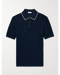 Richard James - Polohemd aus einer Baumwoll-Seidenmischung in Rippstrick - Lyst