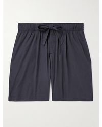 Tekla - Birkenstock Straight-leg Pleated Organic Cotton-poplin Pyjama Shorts - Lyst