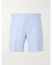 Orlebar Brown - Norwich Straight-Leg Linen Shorts - Lyst