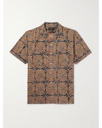Beams Plus - Convertible-collar Printed Cotton-gauze Shirt - Lyst