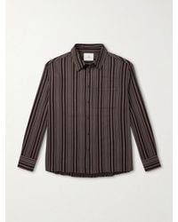 The Elder Statesman - Striped Wool And Cashmere-Blend Shirt - Lyst