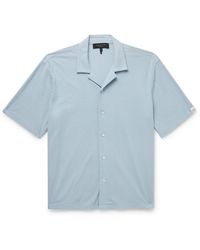 Rag & Bone - Avery Camp-collar Cotton-seersucker Shirt - Lyst