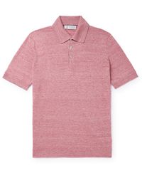 Brunello Cucinelli - Slim-fit Linen And Cotton-blend Polo Shirt - Lyst