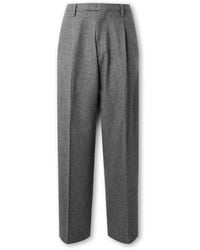 Boglioli - Straight-Leg Pleated Virgin Wool-Twill Suit Trousers - Lyst