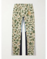 GALLERY DEPT. - Flared Patchwork Camouflage And Logo-Print Cotton-Jersey Sweatpants - Lyst