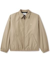 Celine - Logo-Embroidered Wool And Cotton-Blend Gabardine Blouson Jacket - Lyst