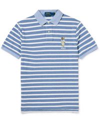 Polo Ralph Lauren - Slim-fit Logo-embroidered Striped Cotton-piqué Polo Shirt - Lyst